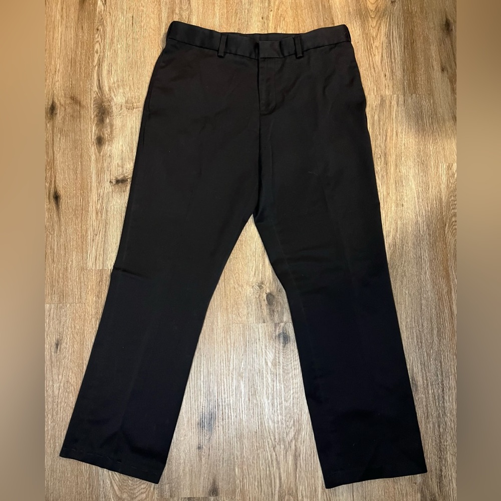 Perry Ellis Portfolio Black Men’s Dress Pants Flat Front Size 33x29 Business